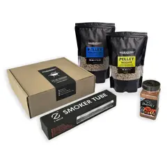 GENERICO - Pack Regalo Tubo Ahumador Pellet + 2Kg Pellet + Sazonador Para Todo