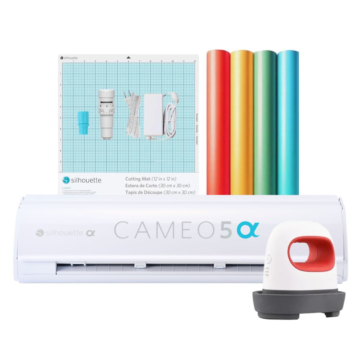 SILHOUETTE - Silhouette Cameo 5 Alpha White + Plancha Mini Heat Press