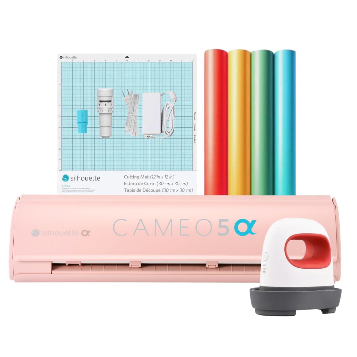 SILHOUETTE - Silhouette Cameo 5 Alpha Pink + Plancha Mini Heat Press
