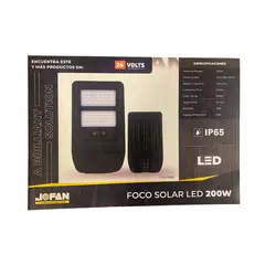 GENERICO - FOCO PROYECTOR LED SOLAR JOFAN 200W 6500K CON SENSOR MOV