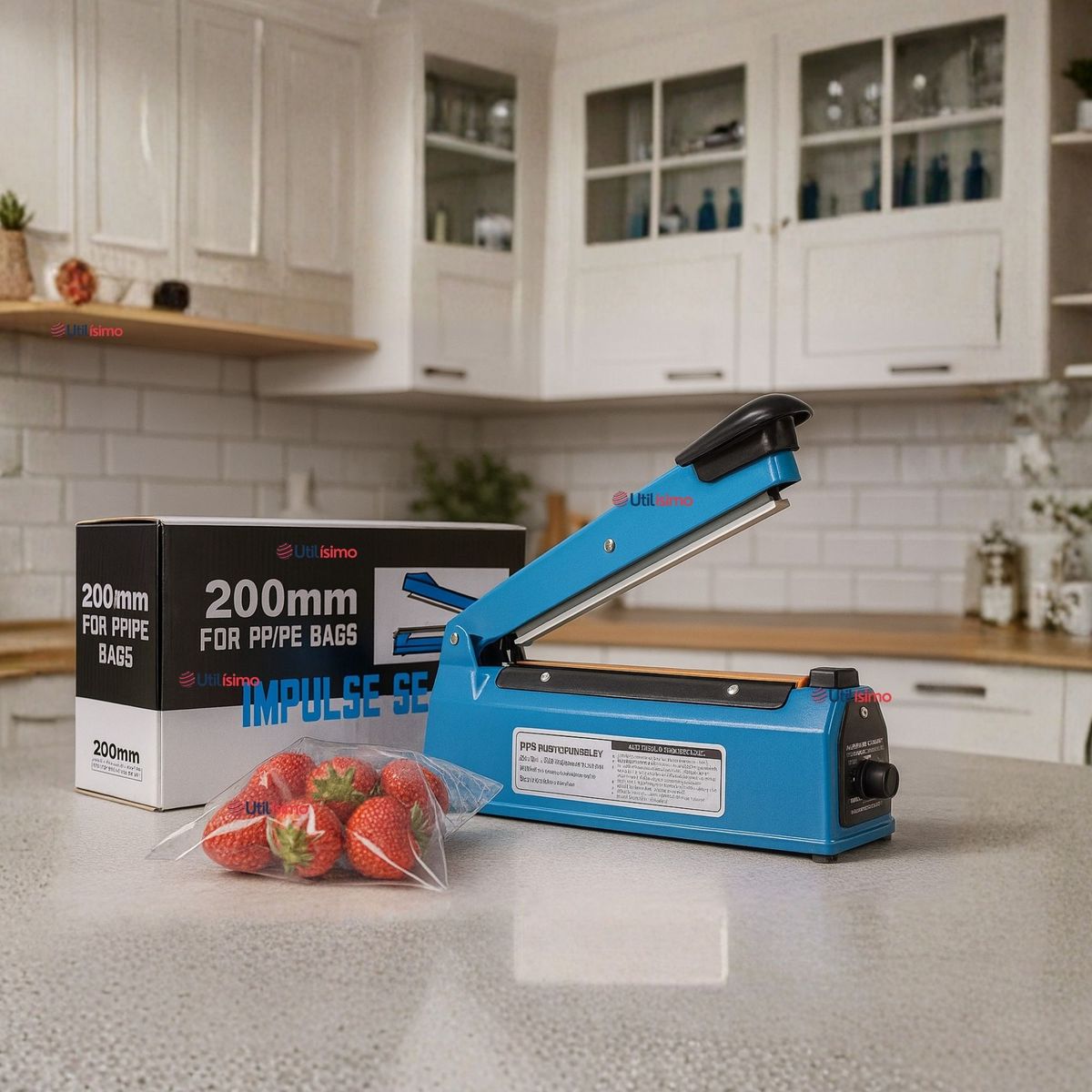 LINE - Máquina Térmica Selladora Plastico 20cm Sellado Térmico para Bolsas de Plástico