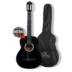 SEVILLANA - Guitarra Acustica Negra Con Funda Para Niños SE 30BK