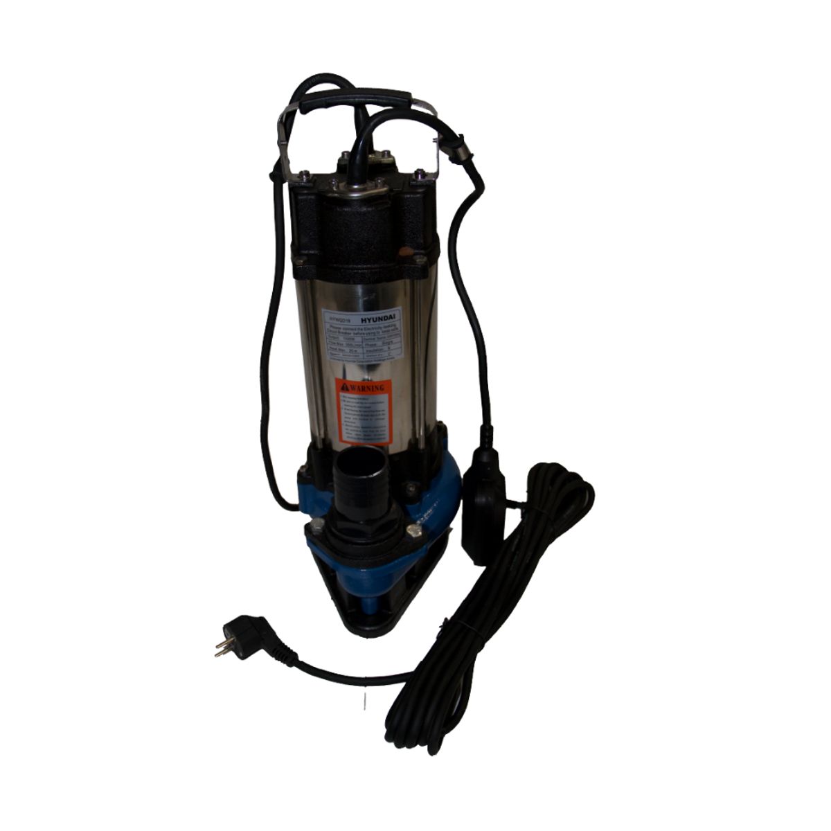 Bomba drenaje sumergible agua sucia cuerpo AC 1,5 HP, marca HYUNDAI - Foto Principal