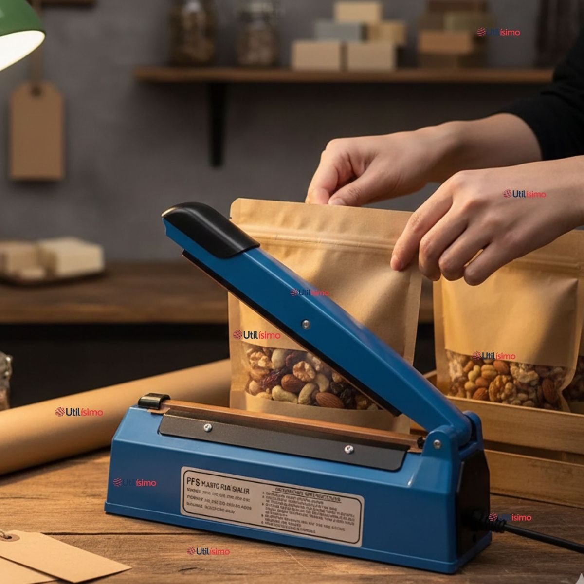 LINE - Máquina Térmica Selladora Plastico 20cm Sellado Térmico para Bolsas de Plástico