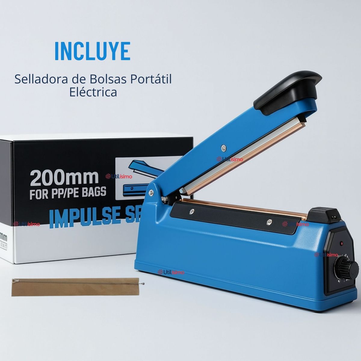 LINE - Máquina Térmica Selladora Plastico 20cm Sellado Térmico para Bolsas de Plástico