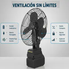MOVI - Ventilador Portátil 5 Aspas con Batería y Cargador USB