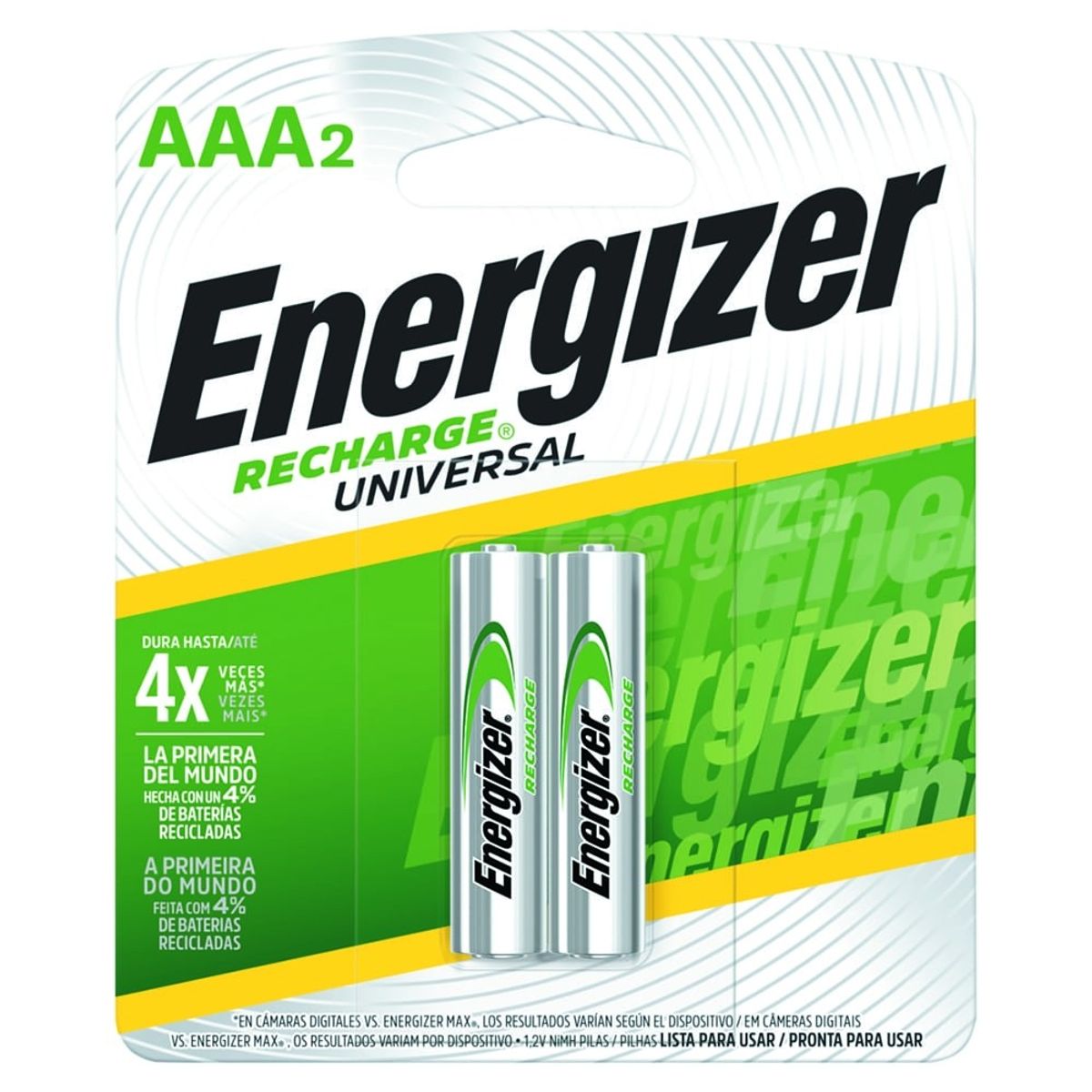 ENERGIZER - Pack 2 Pilas AAA Recargables Energizer 700mha