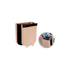 GENERICO - Basurero Plegable Plásticos De Cocina Papelero Basureros Marrón