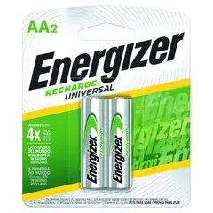 ENERGIZER - Pack 2 Pilas AA Recargables 2000mha