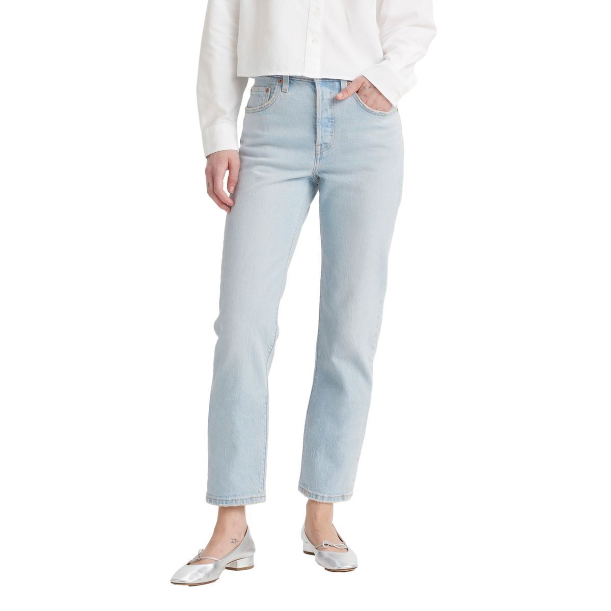 LEVIS - Jeans Mujer 501 Crop Celeste Levis
