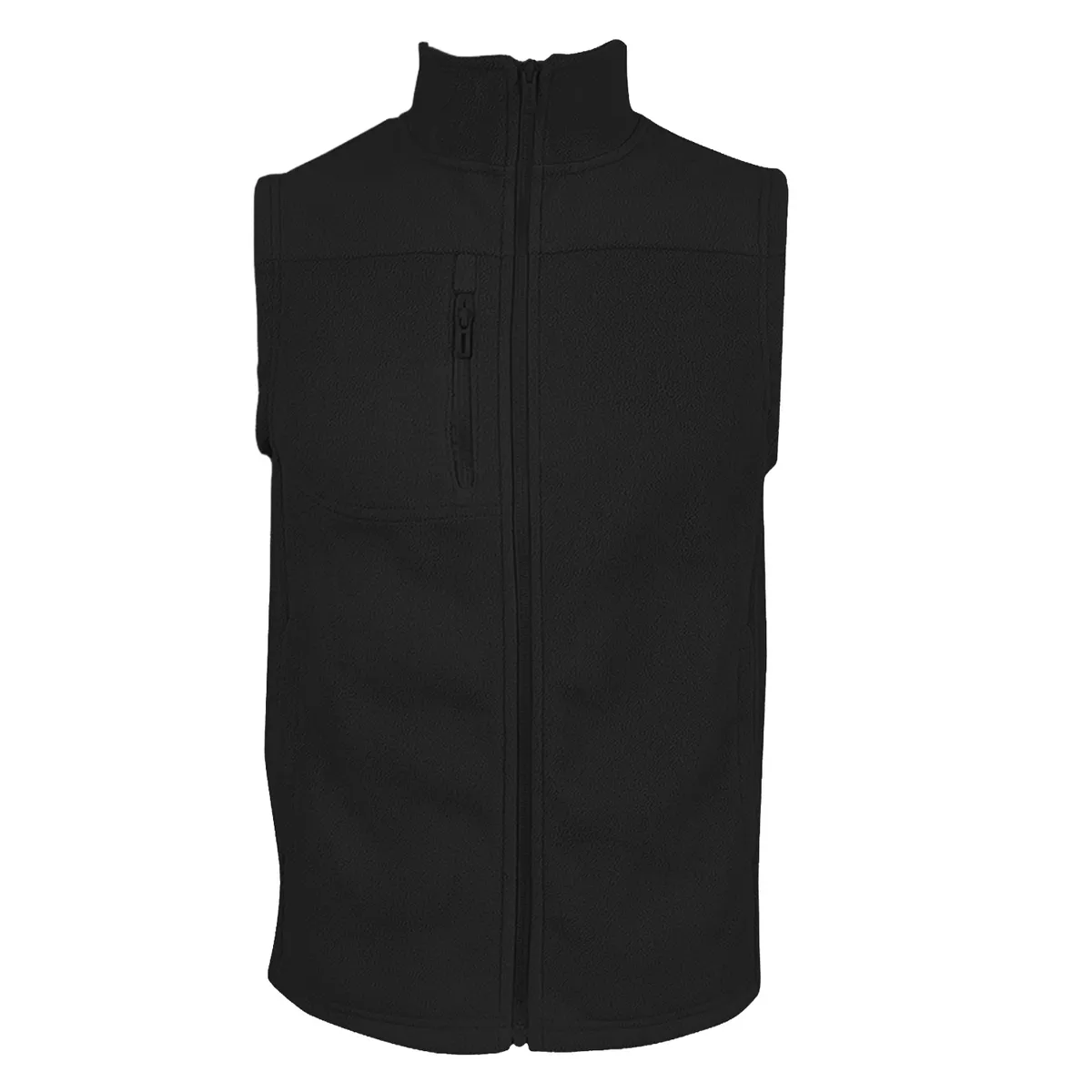 ANDESLAND OUTDOOR APPAREL - Chaleco Micropolar Liso Chilla Negro Hombre