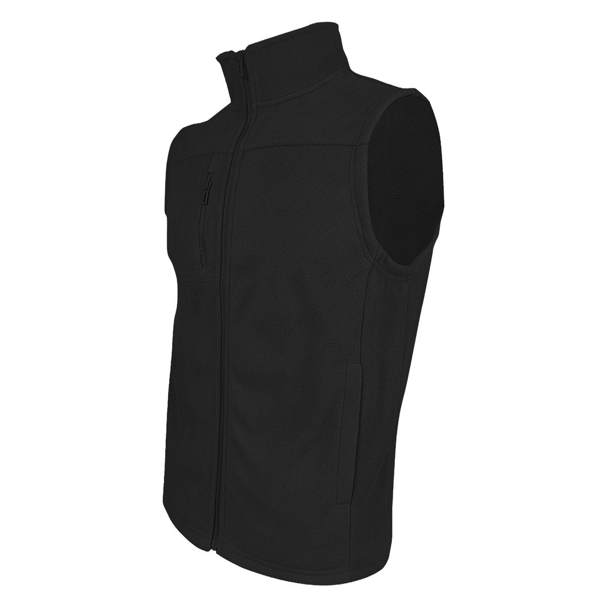 ANDESLAND OUTDOOR APPAREL - Chaleco Micropolar Liso Chilla Negro Hombre