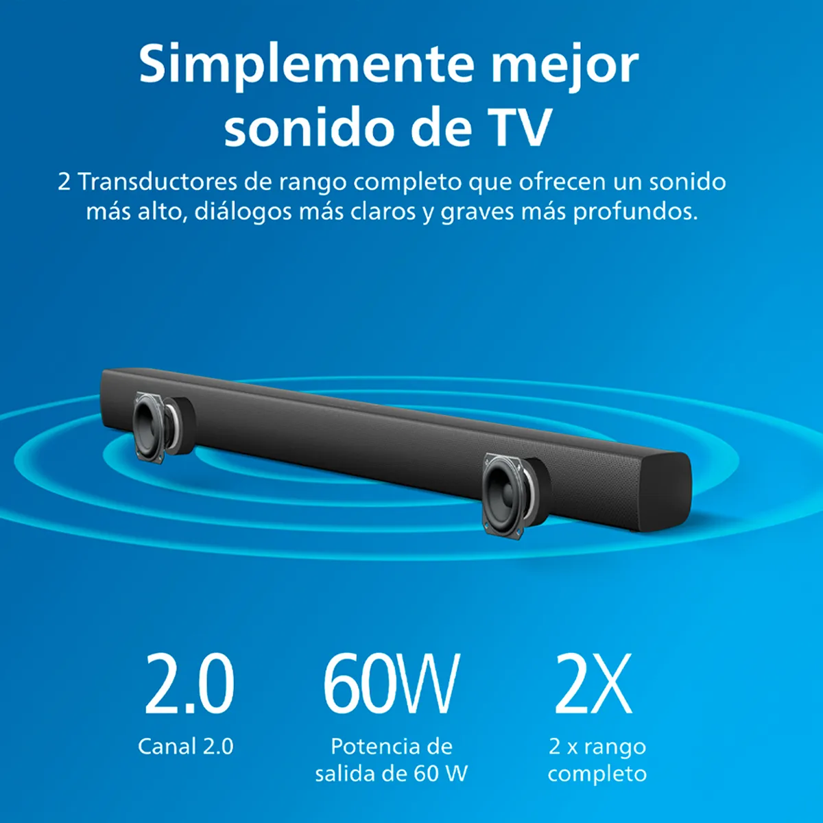PHILIPS - Soundbar 30W Philips TAB4208