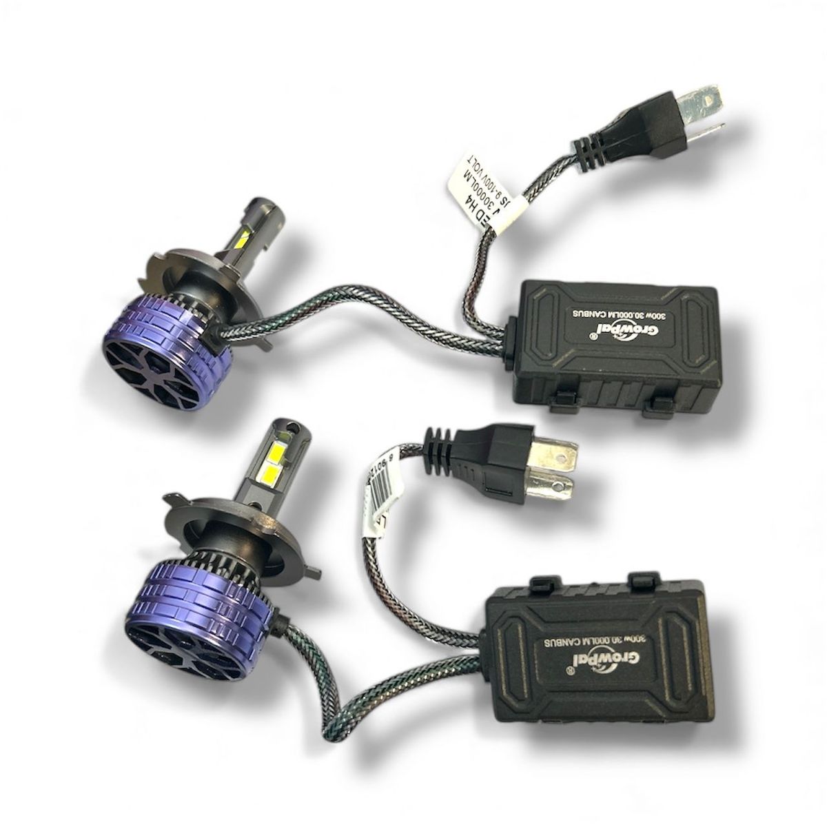 GENERICO - X2 Ampolleta Turbo Led H4 300w 30000lm 9-100 Volt Canbus