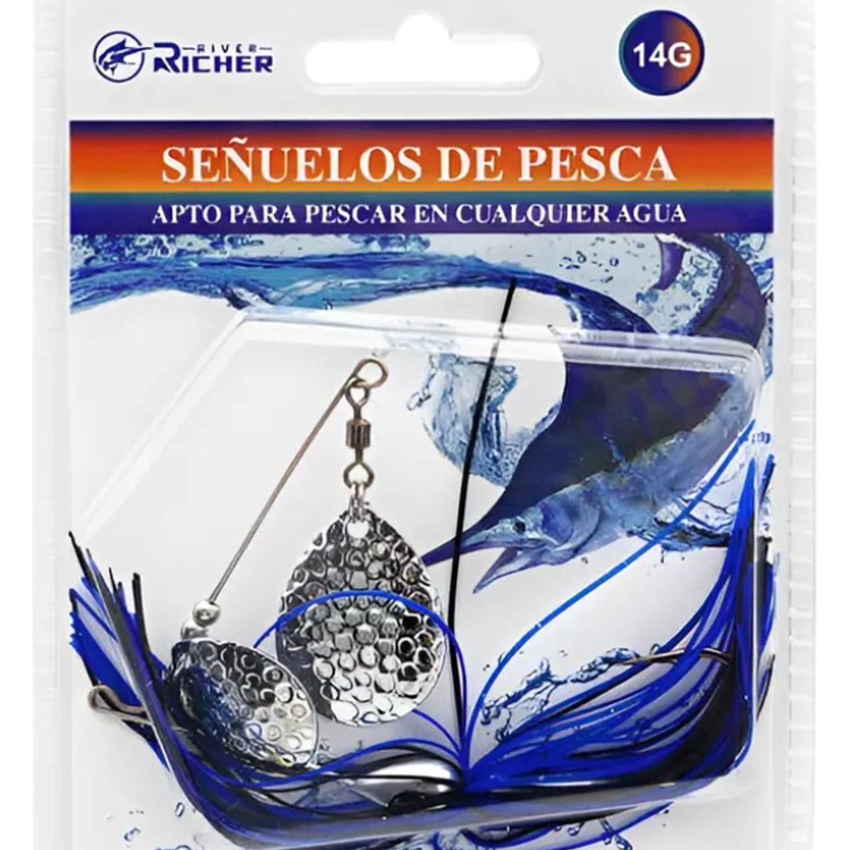 GENERICO - Señuelo Spinnerbait 14g Doble Hoja