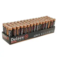 TECNOCENTER - Pack 60 Pilas Deleex Gold AAA Carbon Battery R03