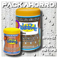 WETPROOF - BARNIZ MADERA EXTERIOR WET PROOF® BLANCO 1-4 GL + PASTA RETAPE WET PROOF® BLANCO 1-2 KG PACK AHORRO