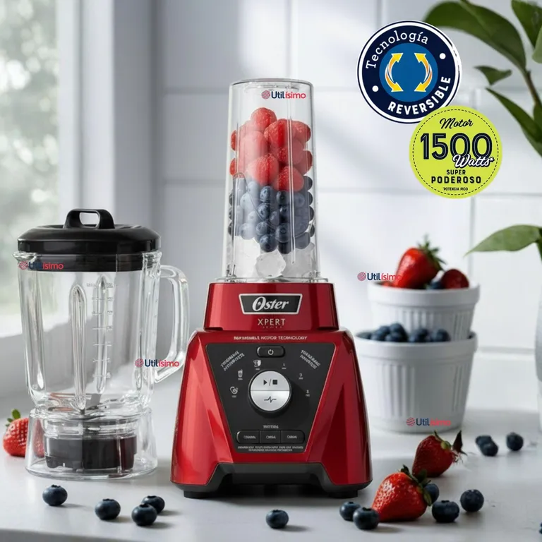 OSTER Licuadora Xpert Series™ roja con control de textura y un Blend N Go BLST3BRPG