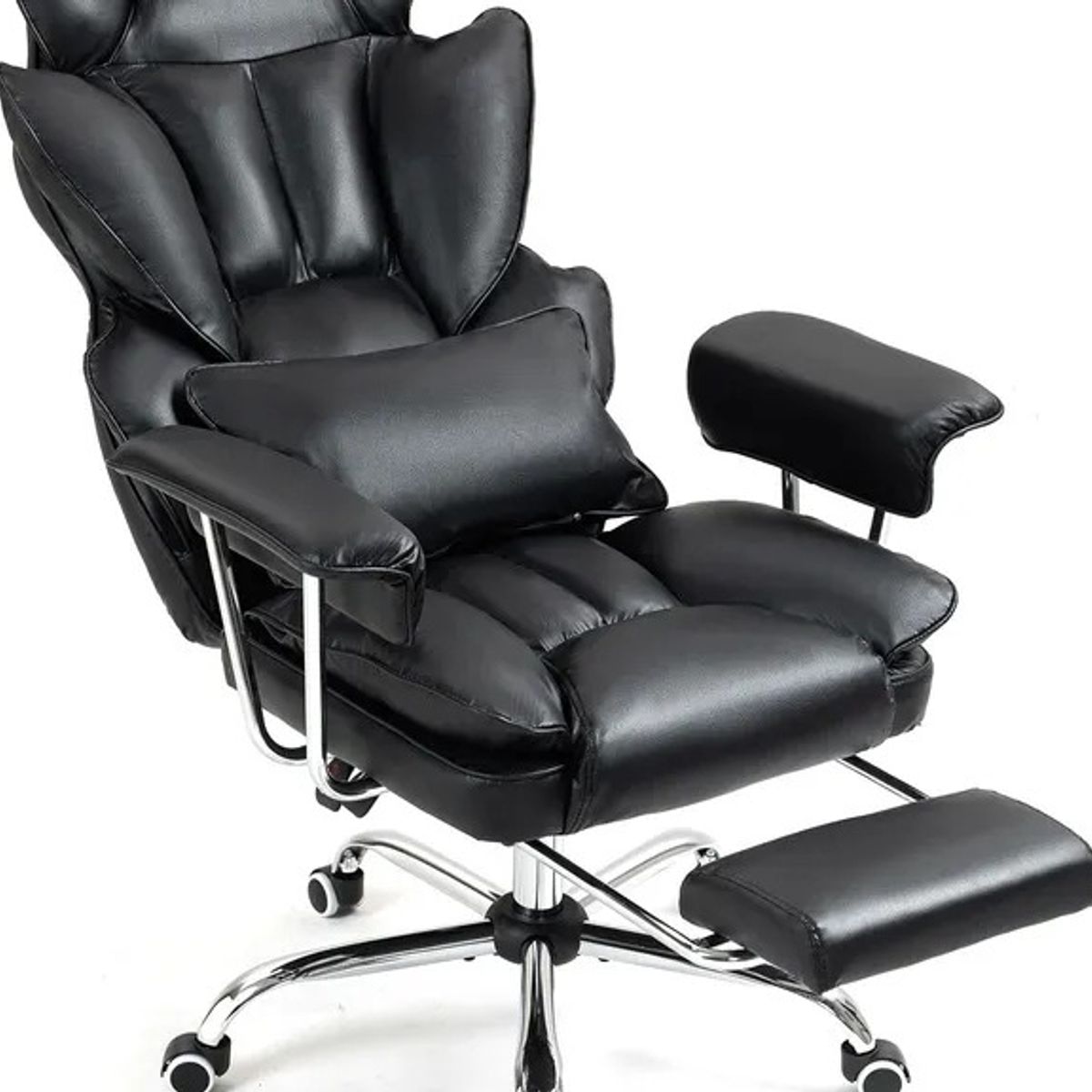 ANYHOGAR - Silla Escritorio Ejecutiva Oficina Ergonomica Pu Negro