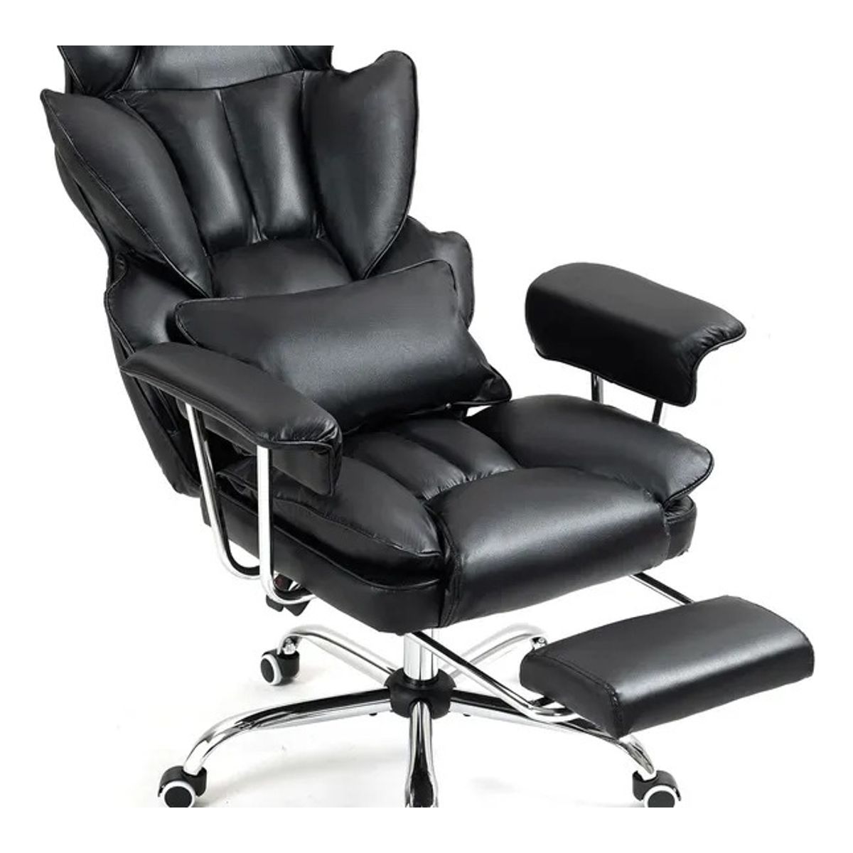 ANYHOGAR - Silla Escritorio Ejecutiva Oficina Ergonomica Pu Negro