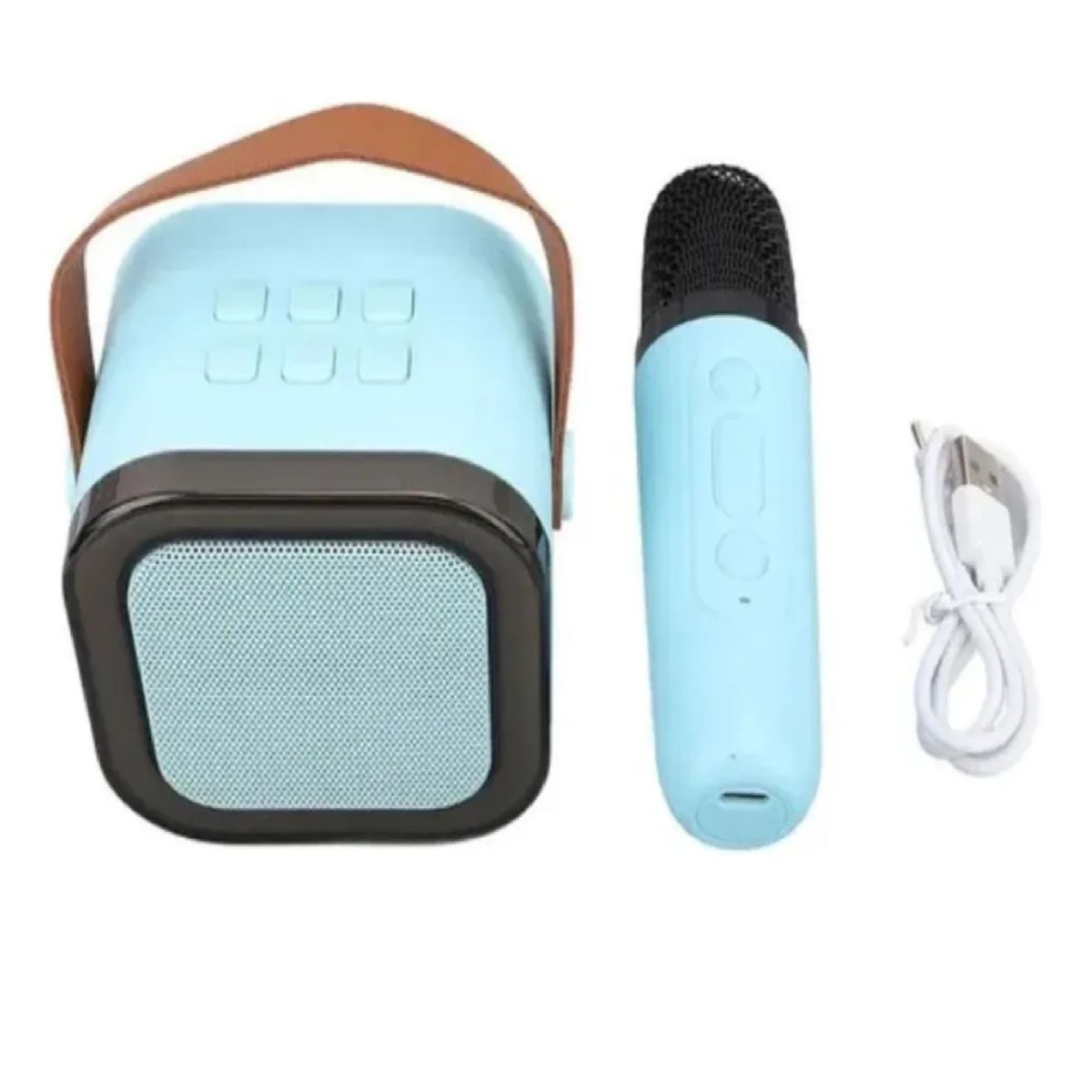GENERICO - Mini Parlante Celeste Karaoke Con Micrófono K12
