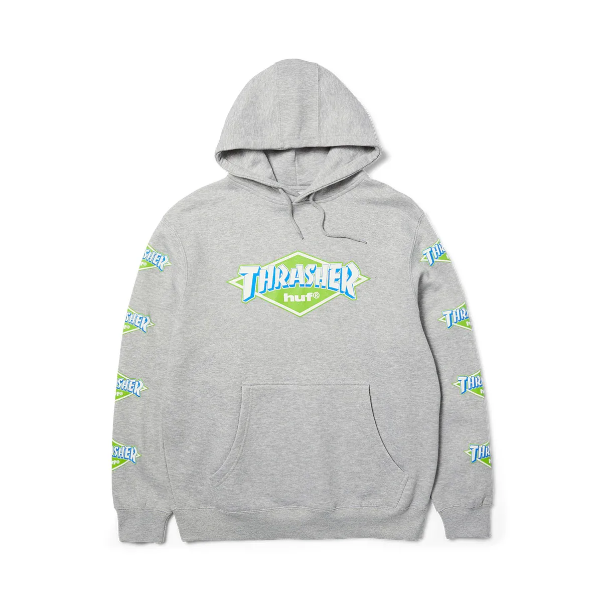 HUF - Poleron HUF X THRASHER Logo P/O Heather Grey