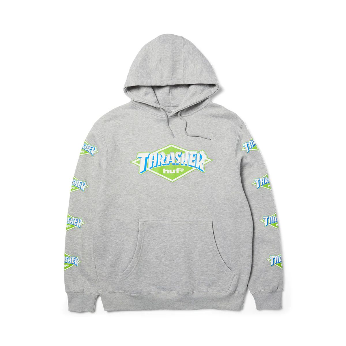HUF - Poleron HUF X THRASHER Logo P/O Heather Grey