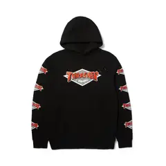 HUF - Poleron X THRASHER Logo P/O Hoodie Black