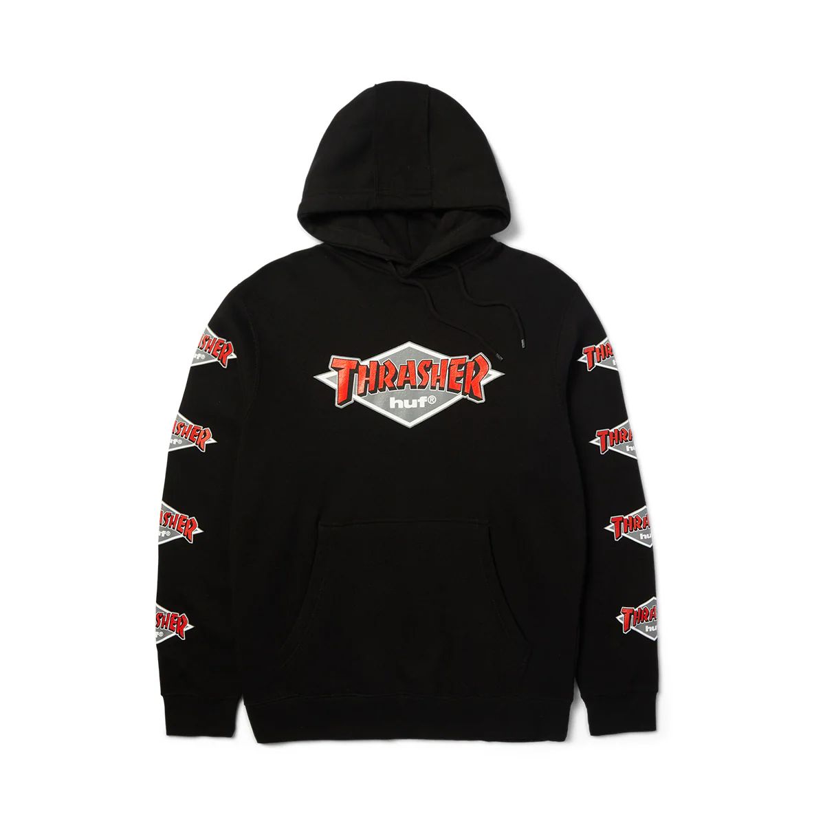 HUF - Poleron HUF X THRASHER Logo P/O Hoodie Black