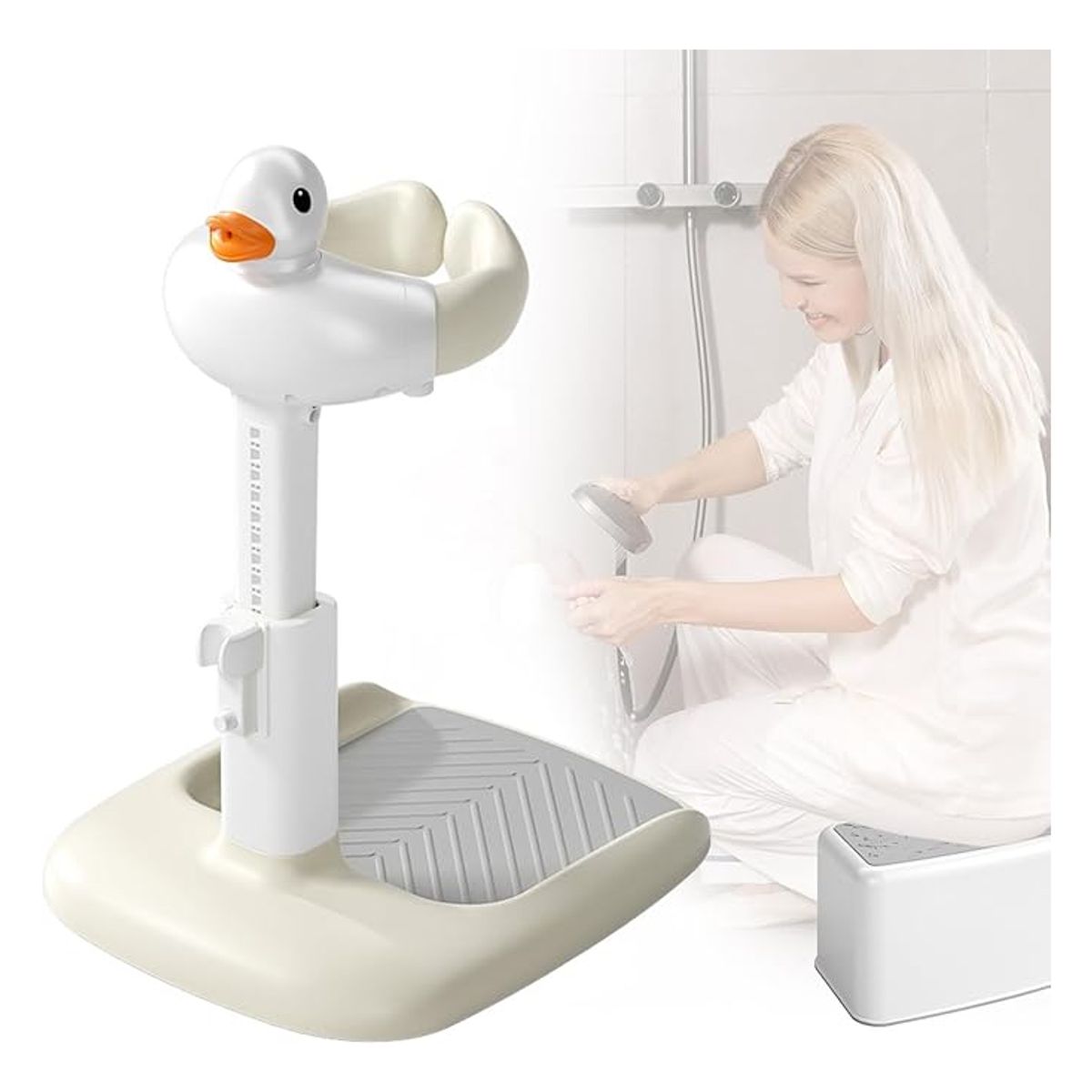 BLLOQ - Soporte De Bañera Plegable Para Bebé Con Taburete