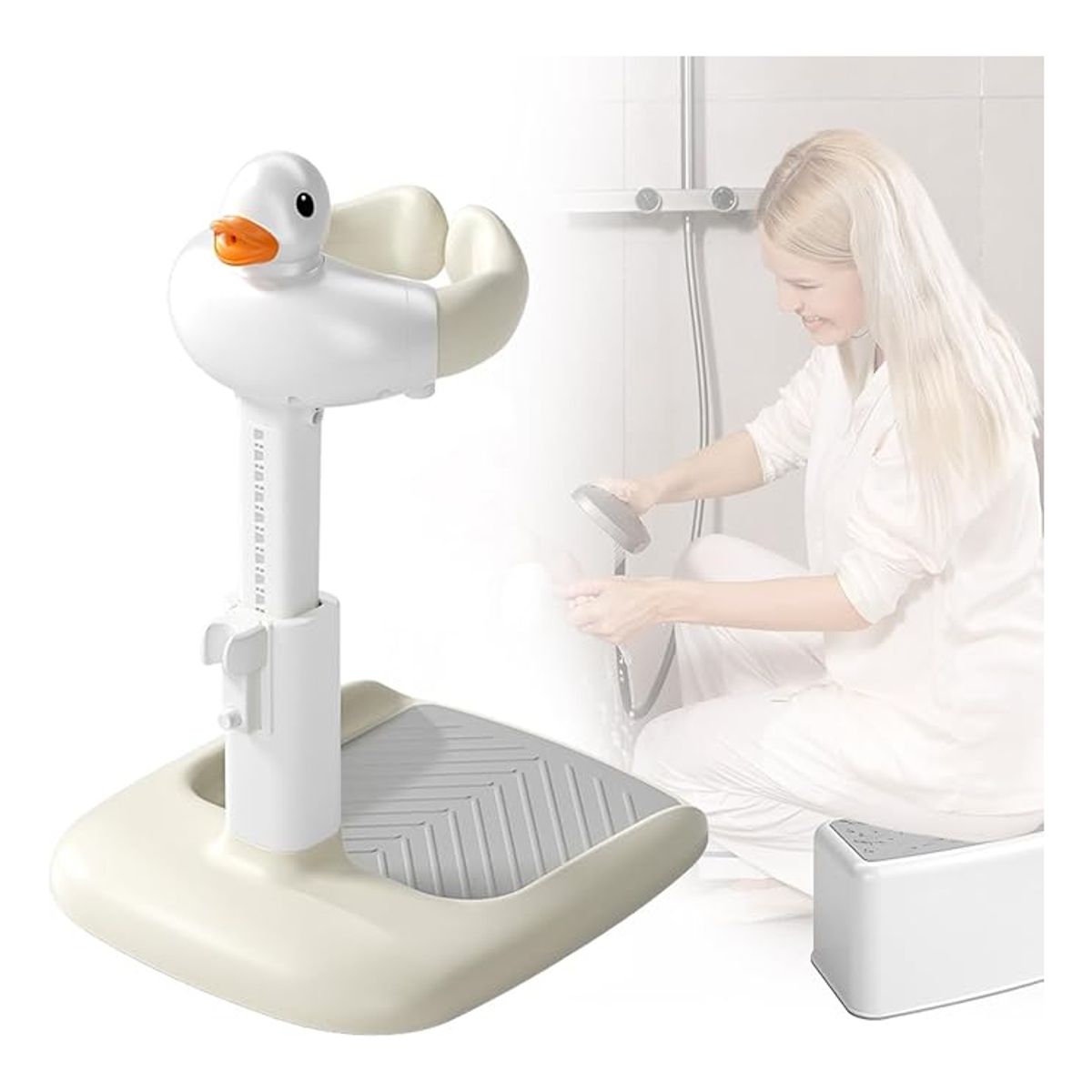 BLLOQ - Soporte De Bañera Plegable Para Bebé Con Taburete