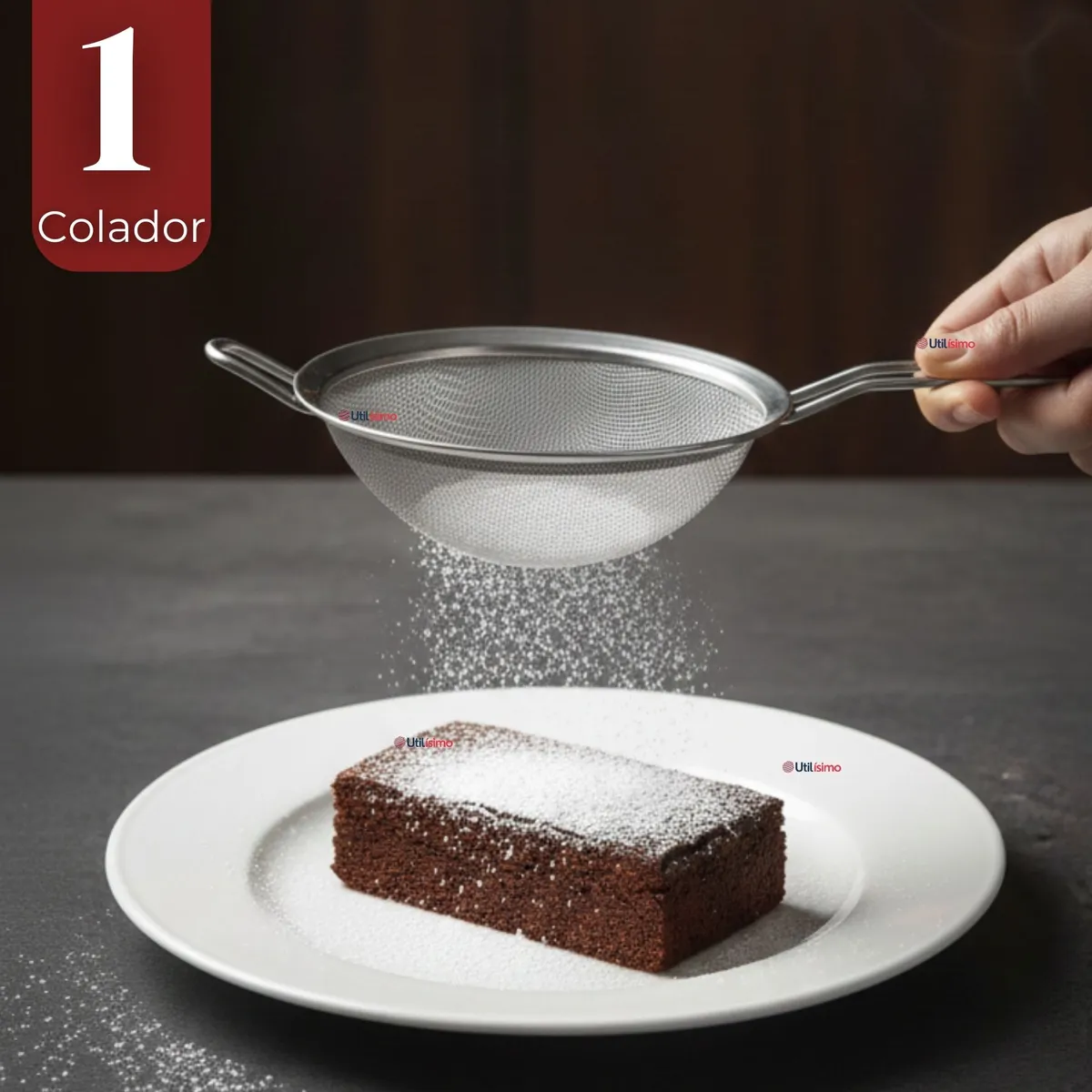 UTILISIMO - Colador Multiuso 12cm Acero Inoxidable Repostería Cocina