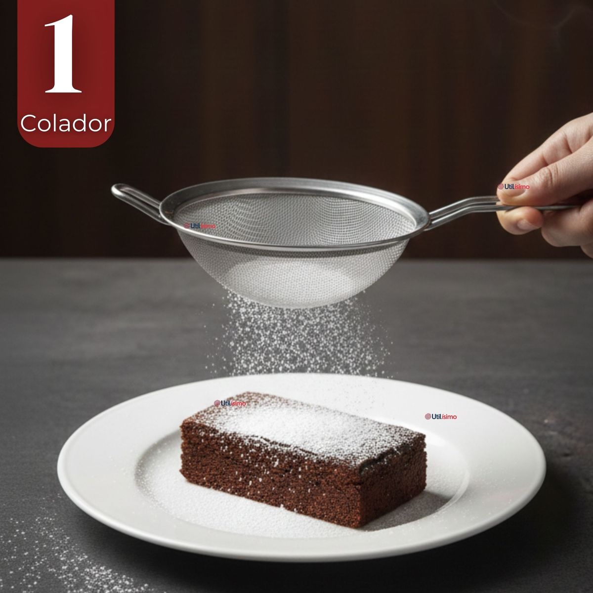 UTILISIMO - Colador Multiuso 12cm Acero Inoxidable Repostería Cocina