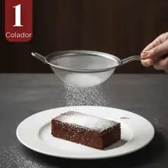 UTILISIMO - Colador Multiuso 12cm Acero Inoxidable Repostería Cocina