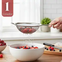 UTILISIMO - Colador Multiuso 16cm Acero Inoxidable Repostería Cocina