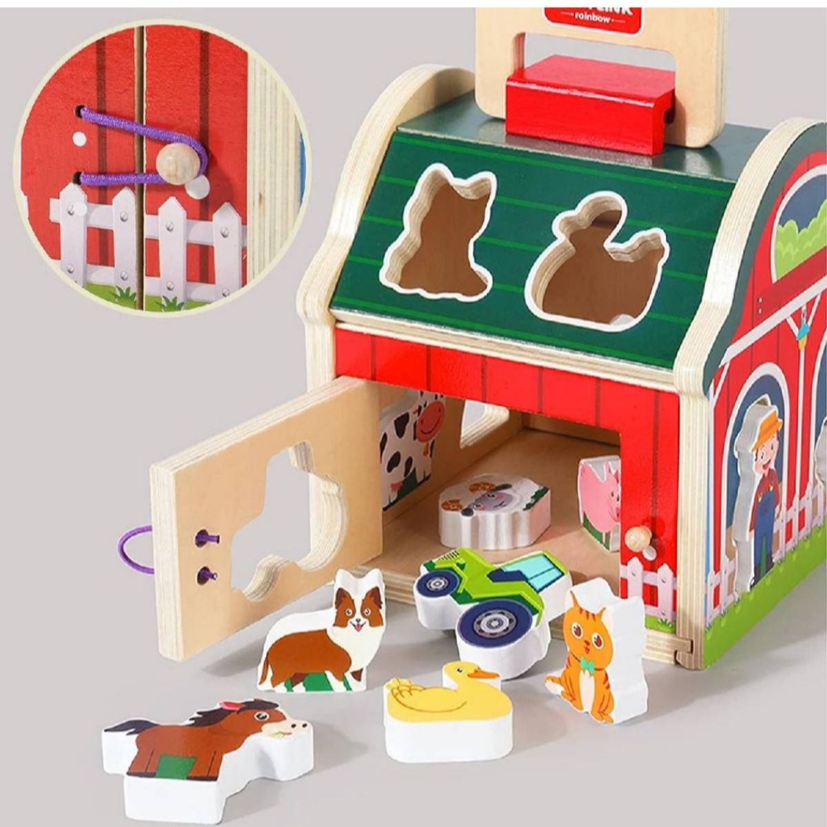 GENERICO - Juguete Encaje Granja Animales De Madera Didáctico Niños