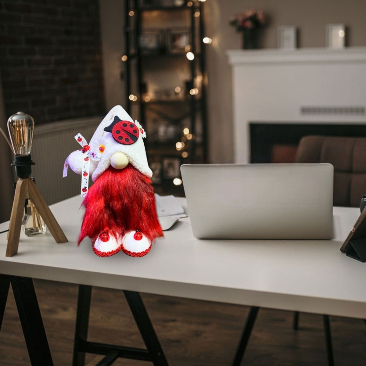 GANGLIAN - Figura Roja Escarabajo 27cm Diseño Insecto No Rostro Decoración Única Todo el Año Regalo Fiesta y Coleccionista