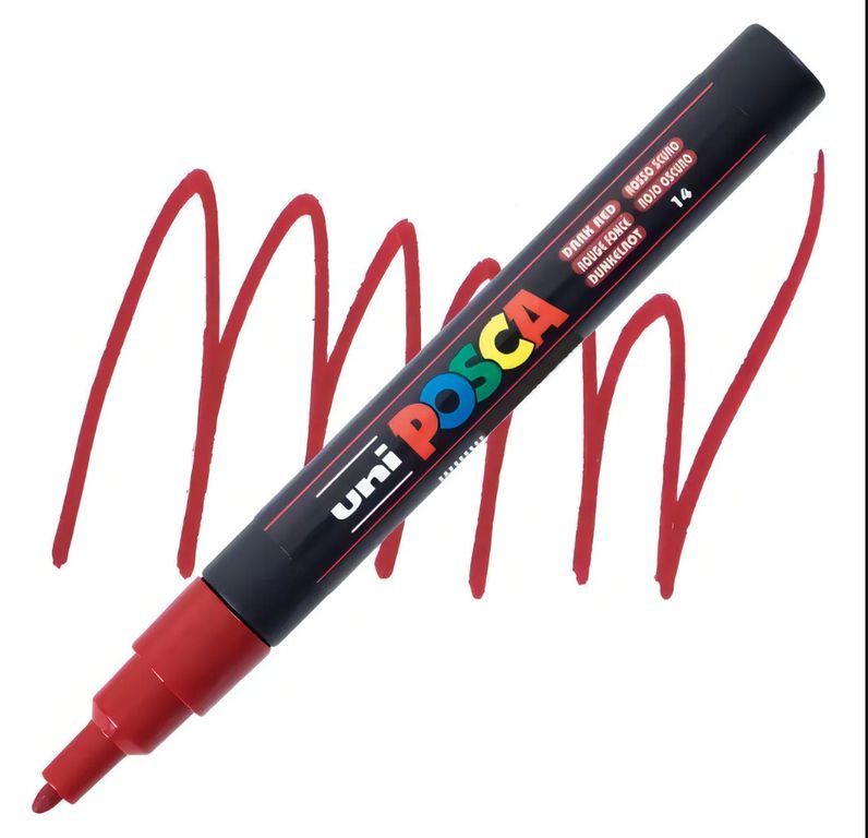 UNI POSCA POSCA MARCADOR ACRILICO 3M ROJO OSC | falabella.com