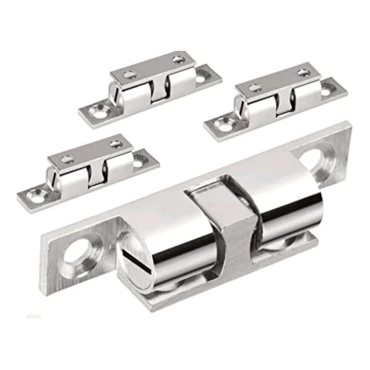 DMC - Pack 4un Reten Regulable Niquelado Para Puerta 50mm DMC