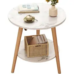 CRUSEC - Mesa De Centro Con Diseño Nórdico 60x60x52cm