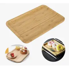 OKAY - Bandeja De Bambu Para Servir Rectangula Tabla Multiuso 17x27