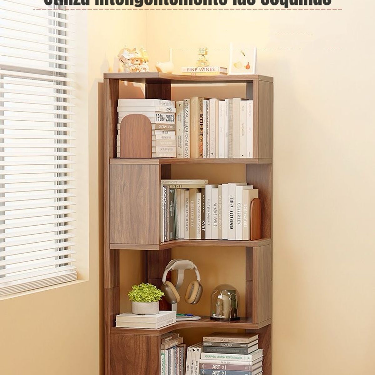 LUBABYCAS - Biblioteca Librero Estantería Blanco 5 Niveles 170cm Ranger