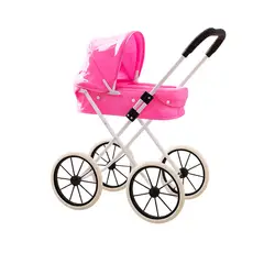 GENERICO - Coche Para Muñecas Estructura De Hierro Y Ruedas Grandes Rosa