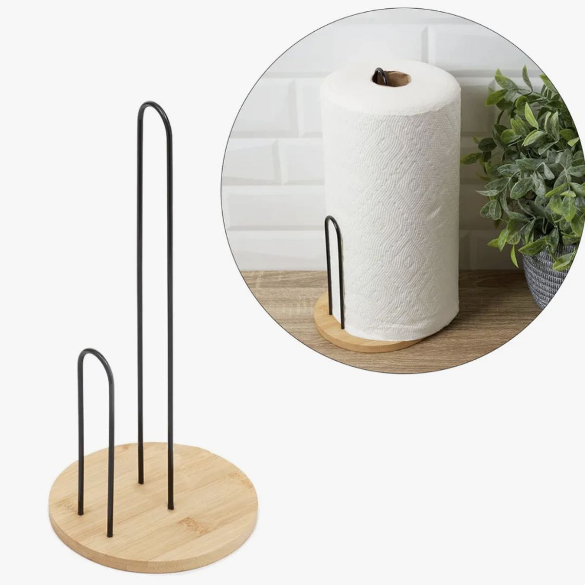 OKAY - Soporte De Bambu Para Toallas De Papel Toallas De Cocina