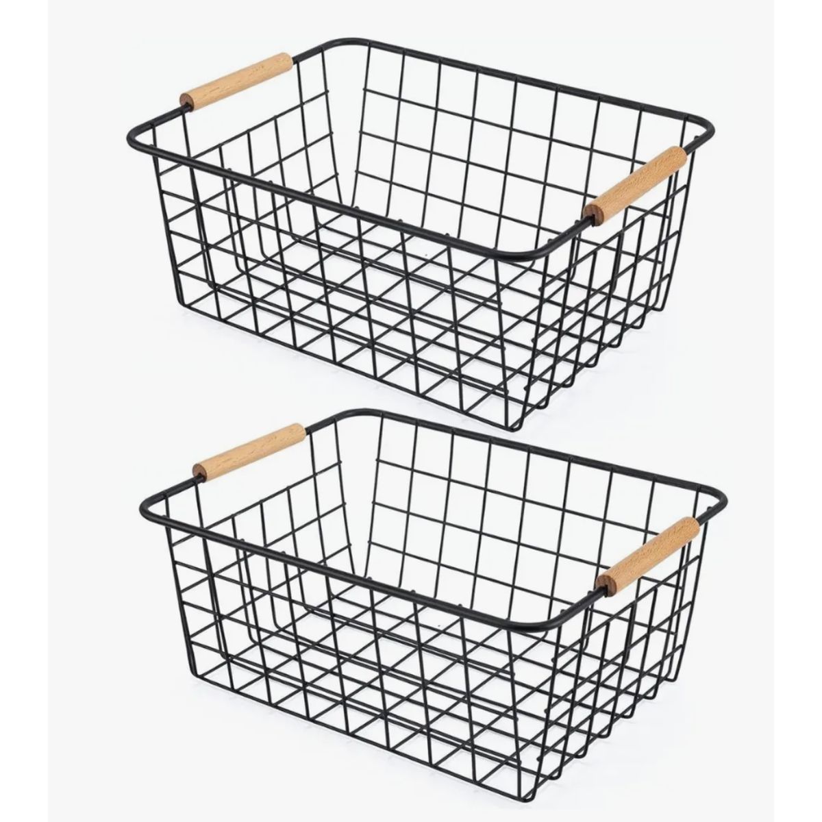 OKAY - Pack 2 Canasto Organizador Cesta Ropa Verduras Frutas Cocina