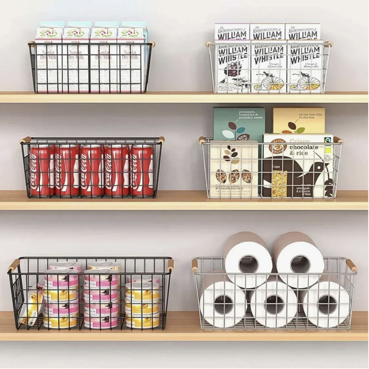 OKAY - Pack 2 Canasto Organizador Cesta Ropa Verduras Frutas Cocina