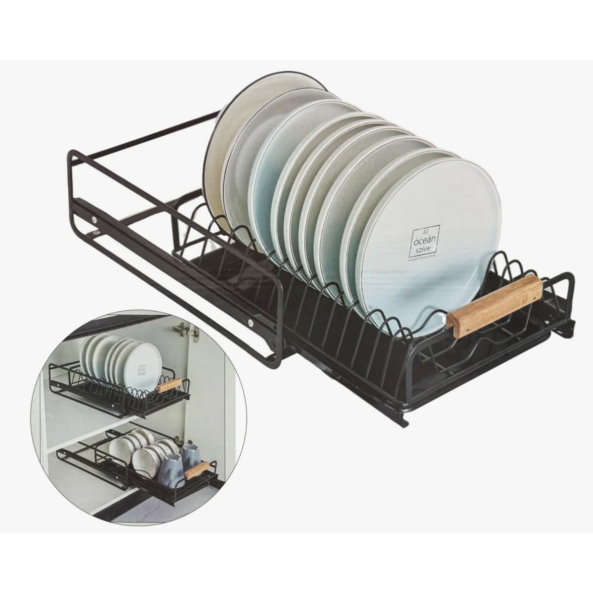OKAY - Escurridor Metal De Platos Con Cremallera Debajo Fregadero
