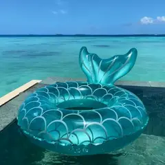 PUREPOWER - Flotador de natación para tubos de cola de sirena-VERDE