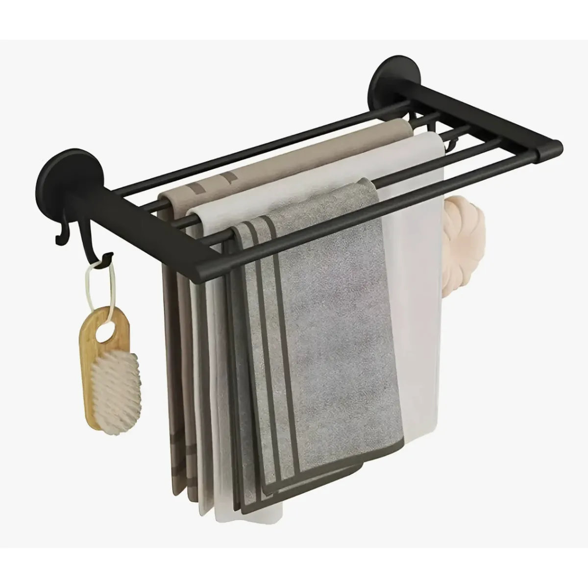 OKAY - Toallero Negro De Baño De Pared Organizador De Baño