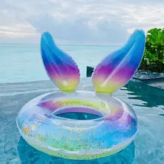 PUREPOWER - Flotador de natación para tubos de cola de sirena-AZUL
